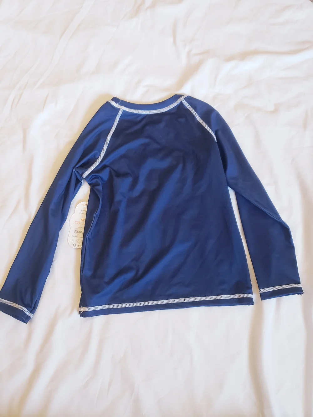 5T Blue Shark Rash Guard Swim Shirt